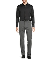 Murano Wardrobe Essentials Slim Fit Solid Sateen Long Sleeve Woven Shirt