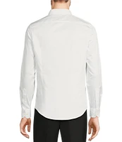 Murano Wardrobe Essentials Slim Fit Solid Sateen Long Sleeve Woven Shirt