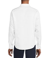Murano Wardrobe Essentials Slim Fit Solid Sateen Long Sleeve Woven Shirt