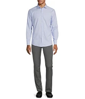 Murano Wardrobe Essentials Solid Dobby Stretch Long Sleeve Woven Shirt