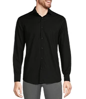 Murano Wardrobe Essentials Solid Dobby Stretch Long Sleeve Woven Shirt