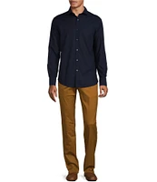 Murano Wardrobe Essentials Solid Dobby Stretch Long Sleeve Woven Shirt