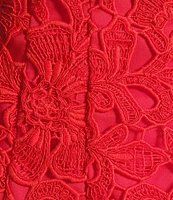 Muse by Marchesa Begonia Lace Square Neck A-Line Dress