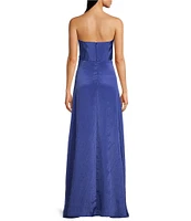 Muse by Marchesa Bluebell Rosette Strapless Textured Organza Dress