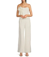 Muse by Marchesa Calla Flat Front Linen Blend Pants