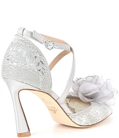 Muse by Marchesa Camellia Flowered Lace Dress Pumps