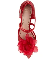 Muse by Marchesa Camellia Flowered Mesh Dress Pumps