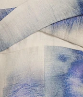Muse by Marchesa Chloe Dye Print A-Line Linen Dress