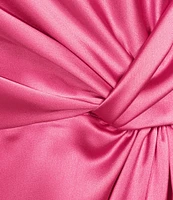 Muse by Marchesa Gardenia One Sleeve Satin Dress