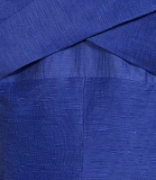Muse by Marchesa Hydrangea A-Line Sweetheart Neckline Linen Blend Dress