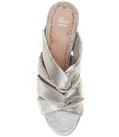 Muse by Marchesa Iris Knotted Metallic Dress Heels