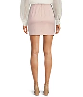 Muse by Marchesa Stretch Mikado Rosette Pencil Mini Skirt