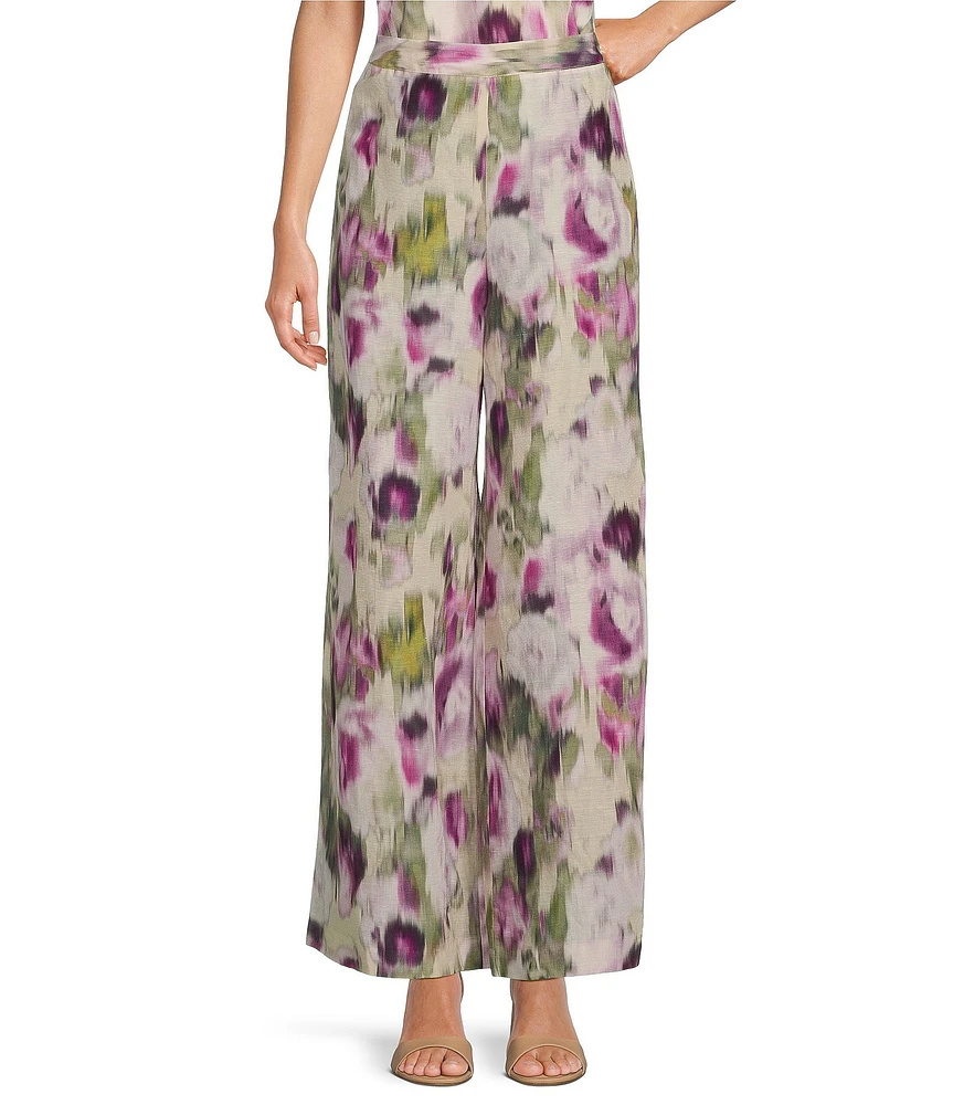 Muse by Marchesa Thornly Linen Blend Wide Leg Coordinating Pants