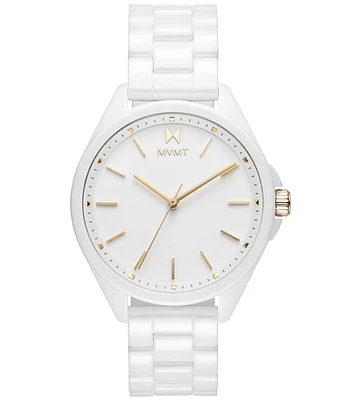 MVMT Women's Coronada White Ceramic Bracelet Watch