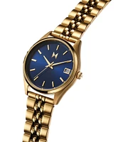 MVMT Women's Rise Boyfriend Quartz Analog Gold Tone Stainless Steel Bracelet Watch