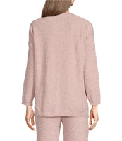 N by Natori Aura Heather Long Sleeve V-Neck Coordinating Knit Lounge Top