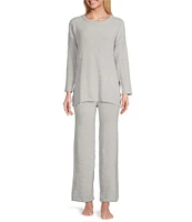 N by Natori Aura Heather Ribbed Knit Coordinating Lounge Pants