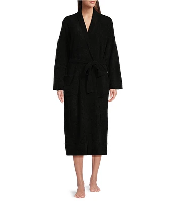 N By Natori Aura Solid Long Sleeve Shawl Collar Robe