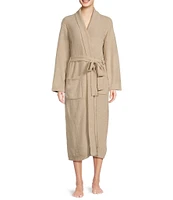 N By Natori Aura Solid Long Sleeve Shawl Collar Robe