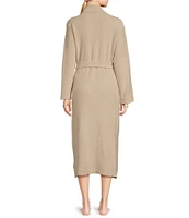 N By Natori Aura Solid Long Sleeve Shawl Collar Robe