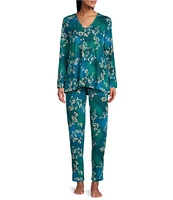 N by Natori Balsam Cozy Knit Long Sleeve V-Neck Pajama Set