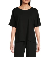 N by Natori Knit Short Sleeve Scoop Neck Lounge Top