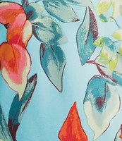N by Natori Satin Tropical Breeze Sleeveless Scoop Neck Coordinating Chemise