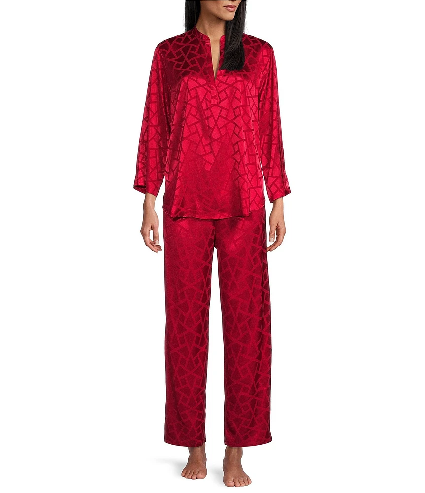 N by Natori Soho Geometric Print Jacquard Pajama Set