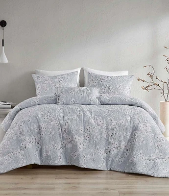 N Natori Springtime Garden Floral Print Oversized Comforter Set