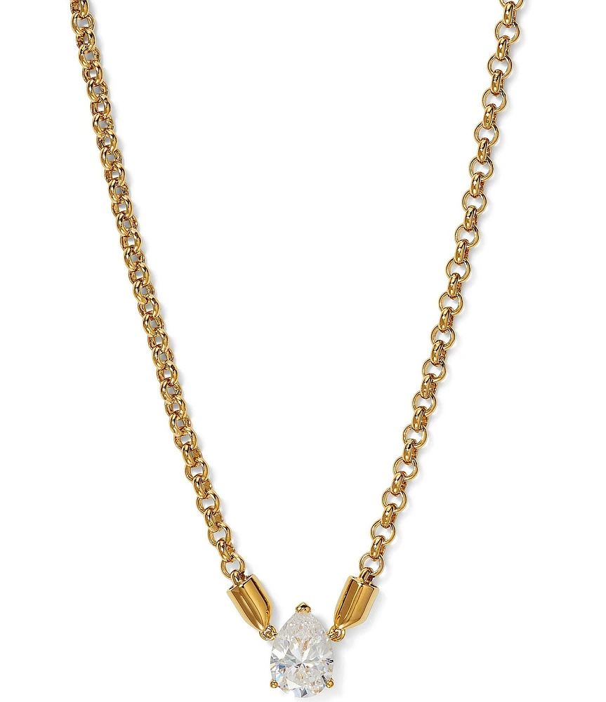 Nadri Crystal Farrah Pear Collar Necklace