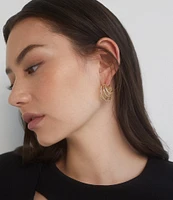 Nadri Crystal Juno Quadruple Hoop Earrings