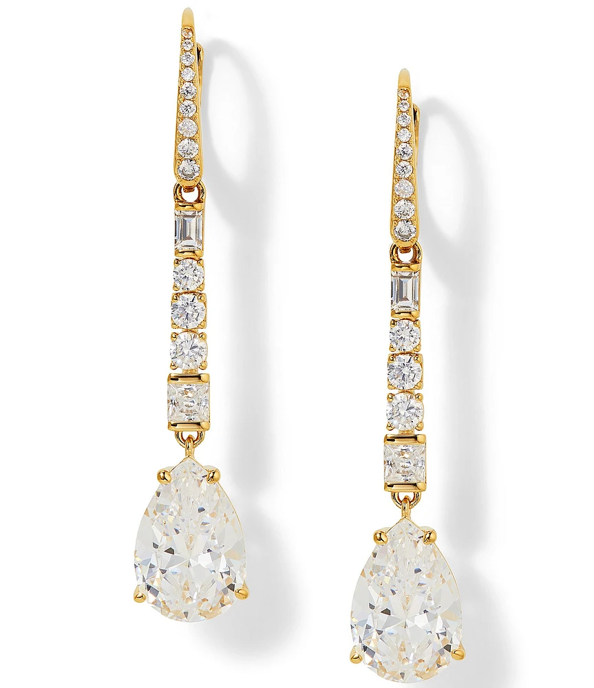 Nadri Delphine 18K Linear Earrings