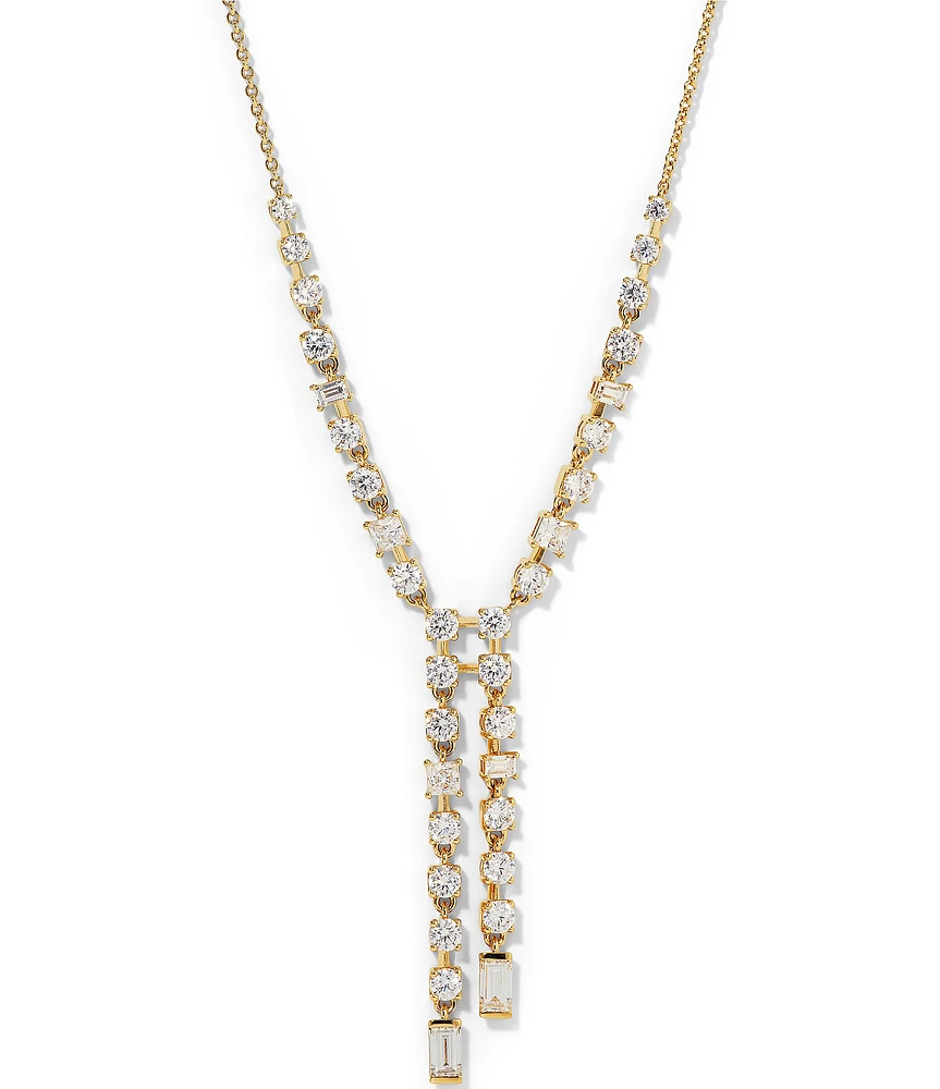 Nadri Delphine Double Linear Y Necklace