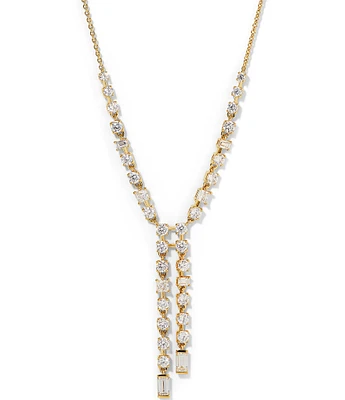Nadri Delphine Double Linear Y Necklace
