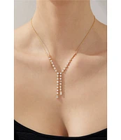 Nadri Delphine Double Linear Y Necklace