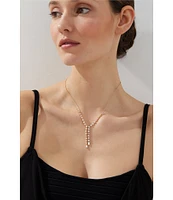 Nadri Delphine Double Linear Y Necklace