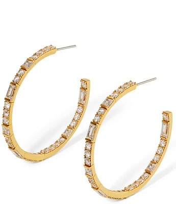 Nadri Delphine Large C Hoop Earrings