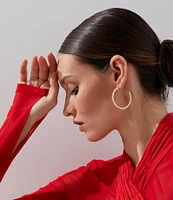 Nadri Delphine Large C Hoop Earrings