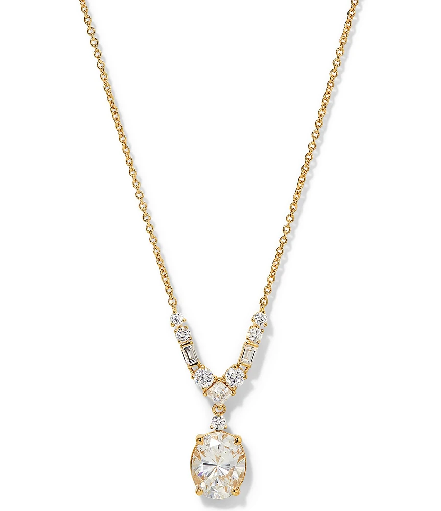 Nadri Delphine Small Frontal Short Pendant Necklace