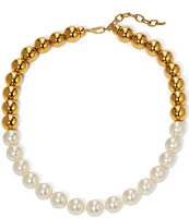 Nadri Farrah Pearl Bead Statement Necklace