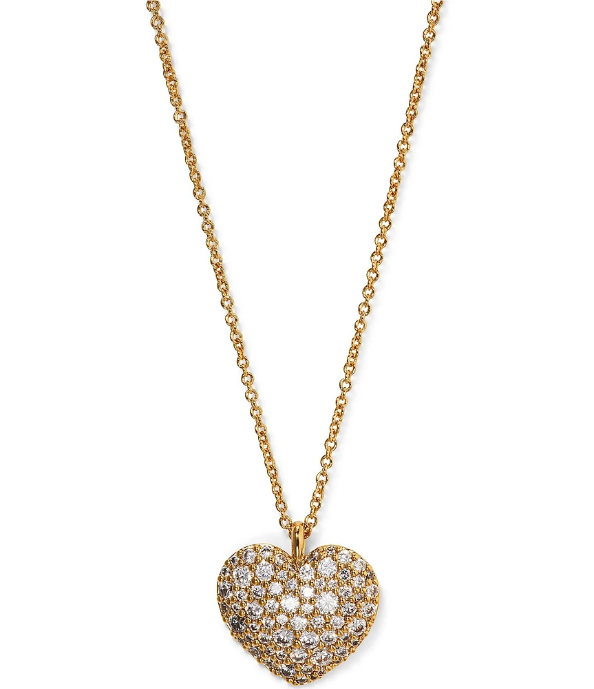 Nadri Gifted Heart Crystal Short Pendant Necklace