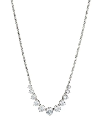 Nadri Graduate CZ Stone Frontal Collar Necklace