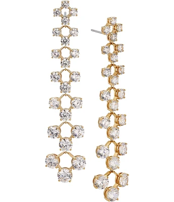 Nadri Halle Crystal Graduated Linear Earrings