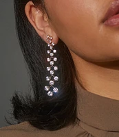 Nadri Halle Crystal Graduated Linear Earrings