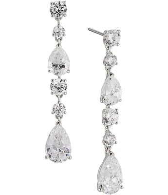 Nadri Halle Crystal Long Linear Earrings