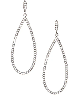 Nadri Crystal Open Teardrop Pave Earrings