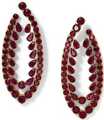 Nadri Starlet Red Stone Drop Earrings