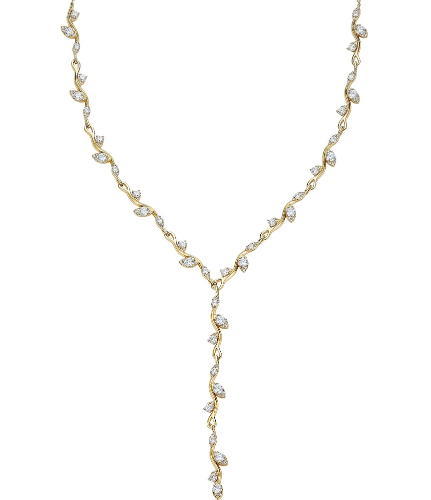 Nadri Whimsy Crystal Vine Y Necklace