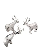 Nambe Dasher Reindeer Figurine Set of 3