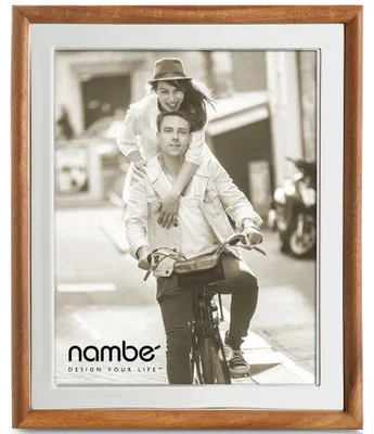 Nambe Hayden 8#double; x 10#double; Glass and Wood Picture Frame